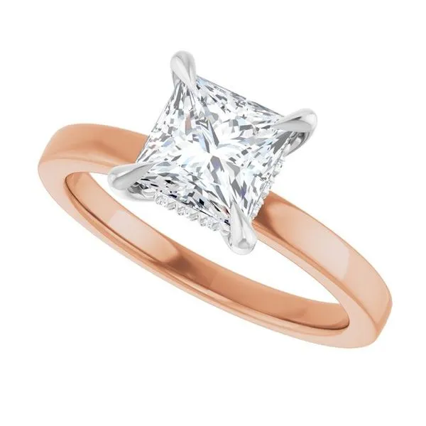 Claw-Prong Hidden Halo-Style Engagement Ring Image 5 Mark Jewellers La Crosse, WI