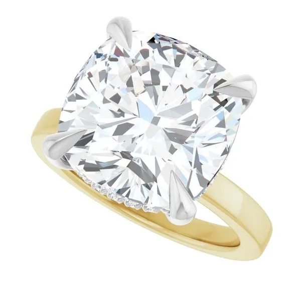 Claw-Prong Hidden Halo-Style Engagement Ring Image 5 JF Jones Jewelers Rochester, NY