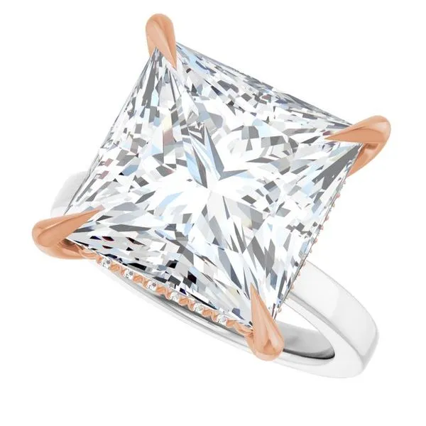 Claw-Prong Hidden Halo-Style Engagement Ring Image 5 Don's Jewelry & Design Washington, IA