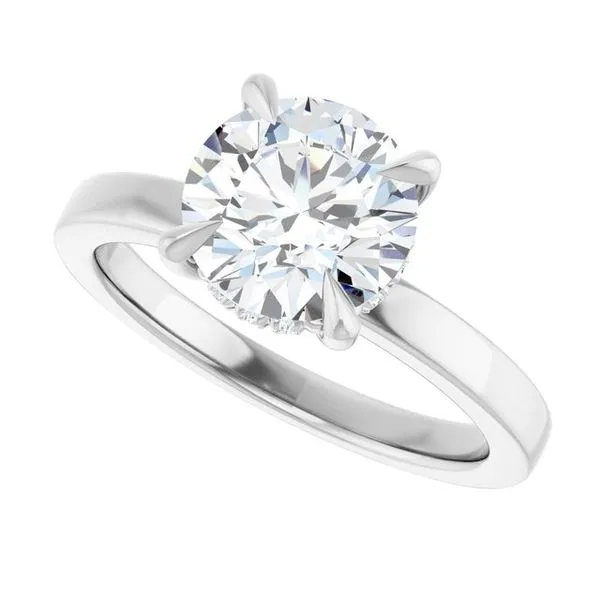 Claw-Prong Hidden Halo-Style Engagement Ring Image 5 Don's Jewelry & Design Washington, IA