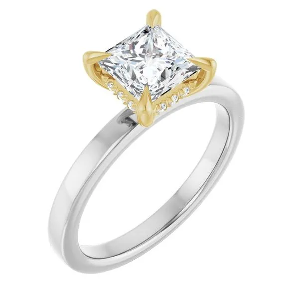 Claw-Prong Hidden Halo-Style Engagement Ring Vulcan's Forge LLC KANSAS CITY, MO