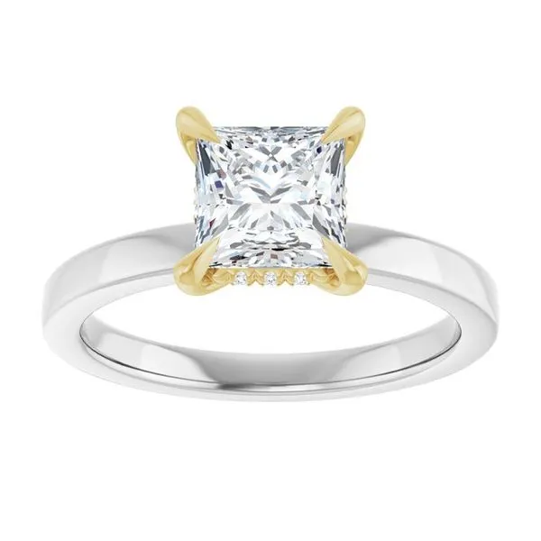 Claw-Prong Hidden Halo-Style Engagement Ring Image 3 Clater Jewelers Louisville, KY