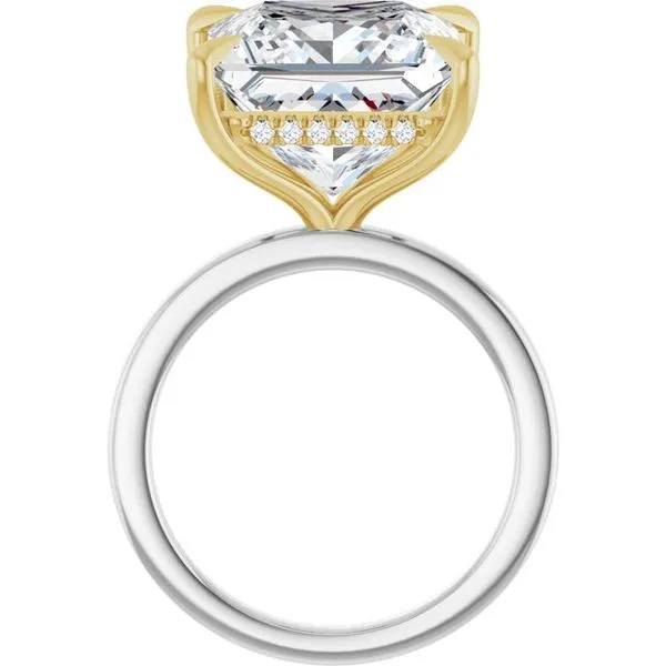 Claw-Prong Hidden Halo-Style Engagement Ring Image 2 Arezzo Jewelers Elmwood Park, IL