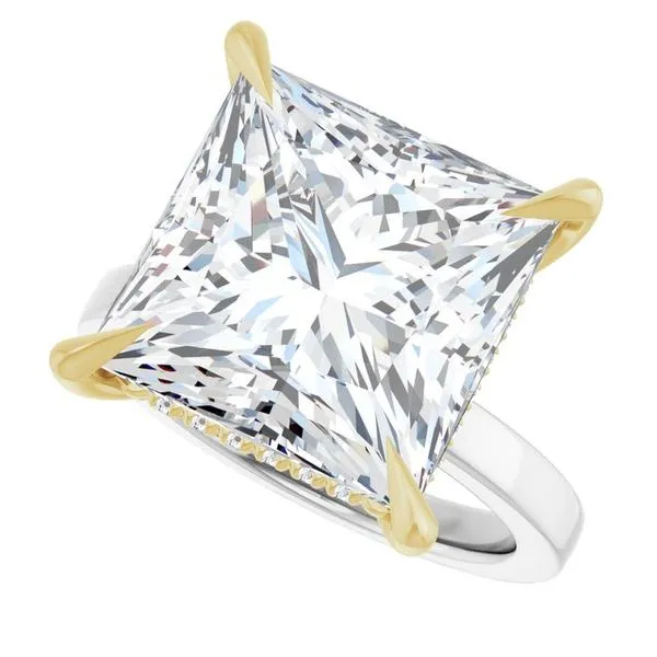 Claw-Prong Hidden Halo-Style Engagement Ring Image 5 Vulcan's Forge LLC KANSAS CITY, MO