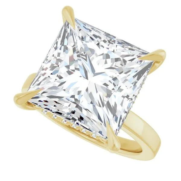 Claw-Prong Hidden Halo-Style Engagement Ring Image 5 Ocean View Jewelers Millville, DE