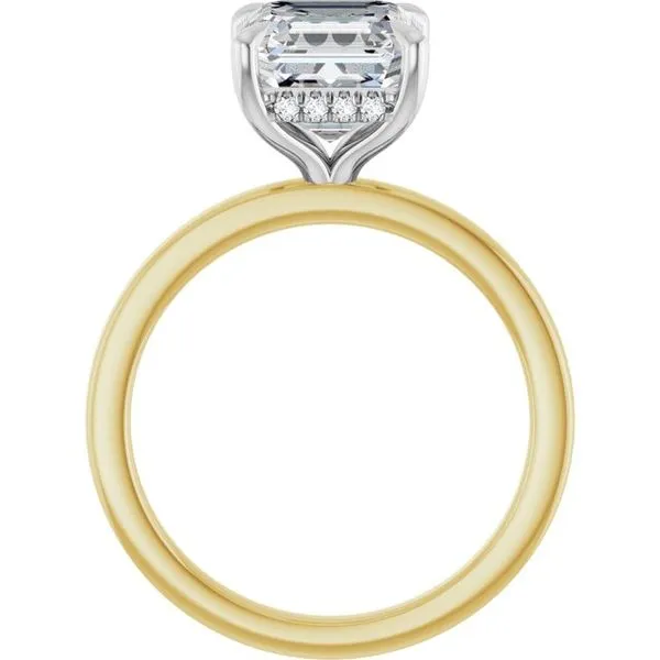 Claw-Prong Hidden Halo-Style Engagement Ring Image 2 Hudson Valley Goldsmith New Paltz, NY