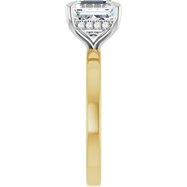 Claw-Prong Hidden Halo-Style Engagement Ring Image 4 Clater Jewelers Louisville, KY