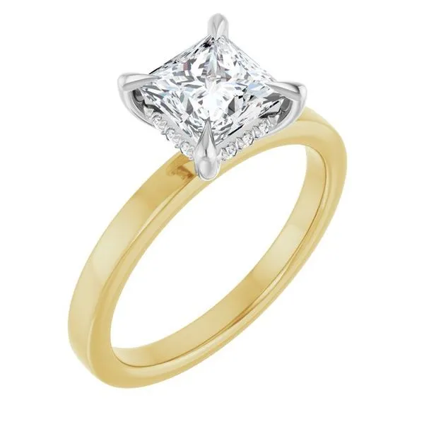 Claw-Prong Hidden Halo-Style Engagement Ring J. Thomas Jewelers Rochester Hills, MI