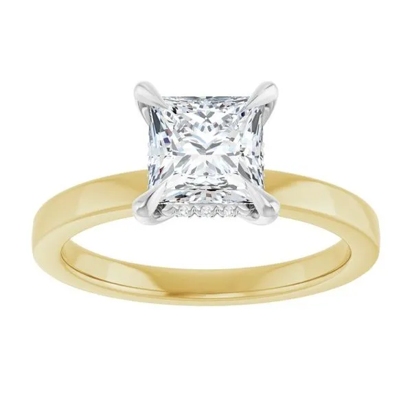 Claw-Prong Hidden Halo-Style Engagement Ring Image 3 Natale Jewelers Sewell, NJ
