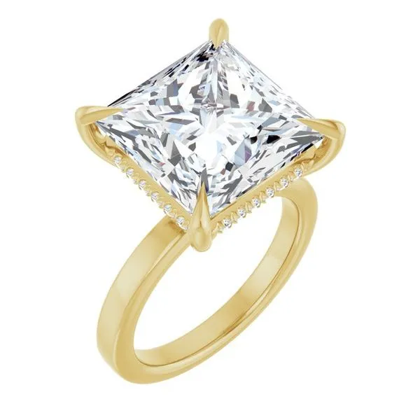 Claw-Prong Hidden Halo-Style Engagement Ring Don's Jewelry & Design Washington, IA