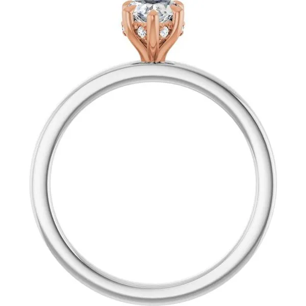 Claw-Prong Hidden Halo-Style Engagement Ring Image 2 Vulcan's Forge LLC KANSAS CITY, MO