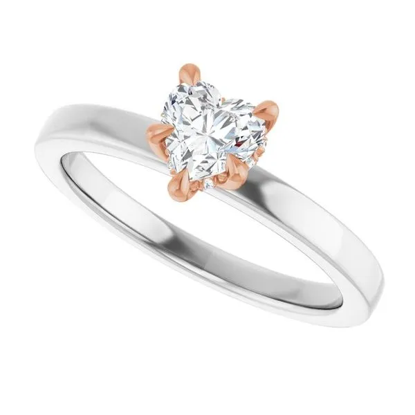 Claw-Prong Hidden Halo-Style Engagement Ring Image 5 Hudson Valley Goldsmith New Paltz, NY