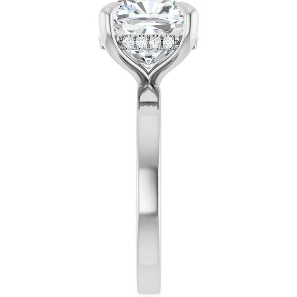 Claw-Prong Hidden Halo-Style Engagement Ring Image 4 Michael Szwed Jewelers Longmeadow, MA