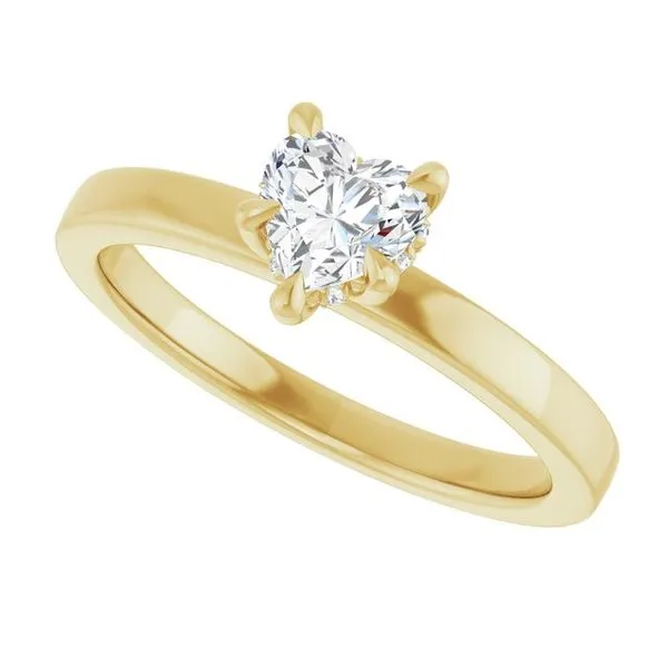 Claw-Prong Hidden Halo-Style Engagement Ring Image 5 J. West Jewelers Round Rock, TX