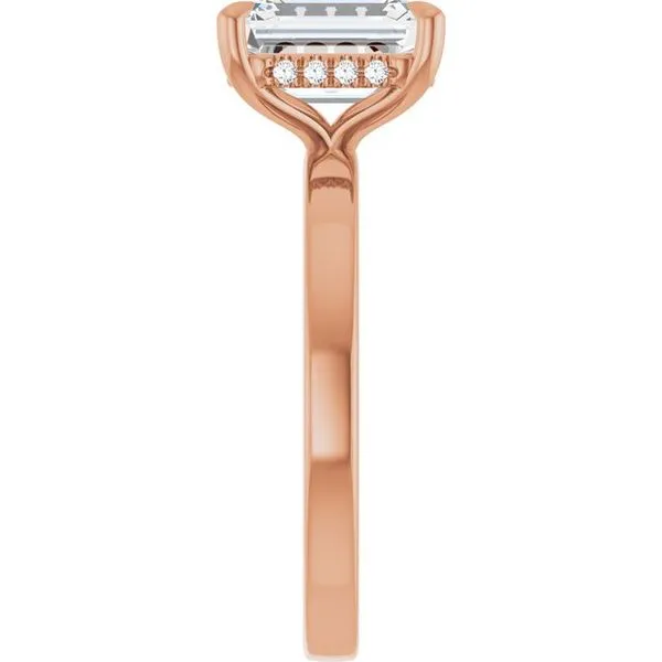 Claw-Prong Hidden Halo-Style Engagement Ring Image 4 Don's Jewelry & Design Washington, IA