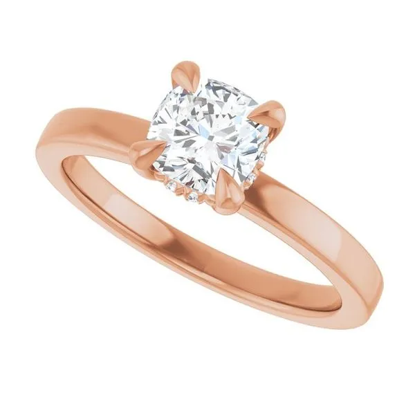 Claw-Prong Hidden Halo-Style Engagement Ring Image 5 Raleigh Diamond Fine Jewelry Raleigh, NC