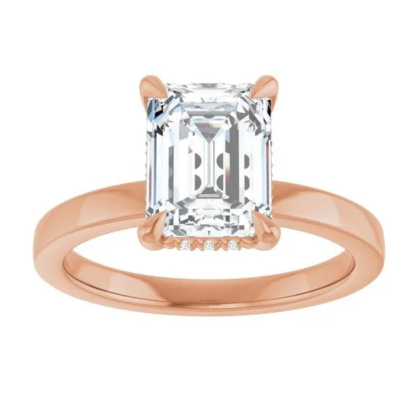 Claw-Prong Hidden Halo-Style Engagement Ring Image 3 Futer Bros Jewelers York, PA