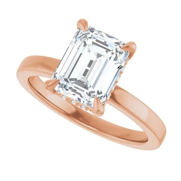 Claw-Prong Hidden Halo-Style Engagement Ring Image 5 Ocean View Jewelers Millville, DE