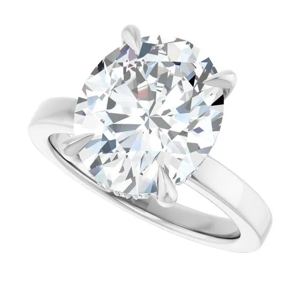 Claw-Prong Hidden Halo-Style Engagement Ring Image 5 Don's Jewelry & Design Washington, IA