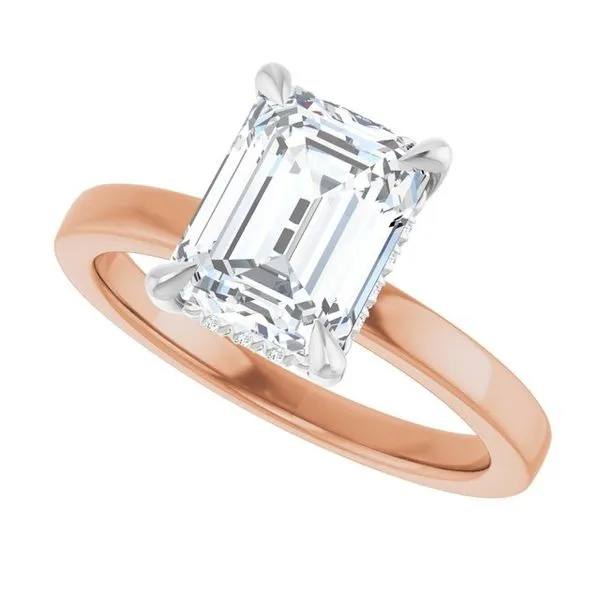 Claw-Prong Hidden Halo-Style Engagement Ring Image 5 JF Jones Jewelers Rochester, NY