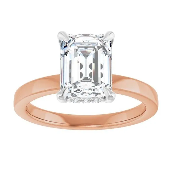 Claw-Prong Hidden Halo-Style Engagement Ring Image 3 Don's Jewelry & Design Washington, IA