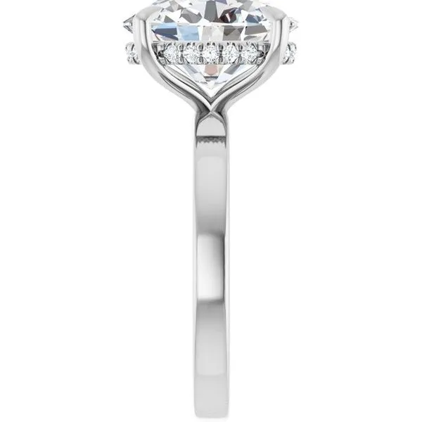 Claw-Prong Hidden Halo-Style Engagement Ring Image 4 Vulcan's Forge LLC KANSAS CITY, MO