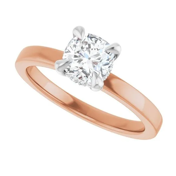 Claw-Prong Hidden Halo-Style Engagement Ring Image 5 JF Jones Jewelers Rochester, NY