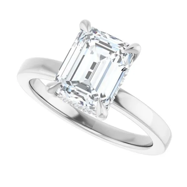 Claw-Prong Hidden Halo-Style Engagement Ring Image 5 Natale Jewelers Sewell, NJ