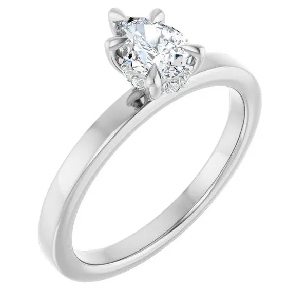 Claw-Prong Hidden Halo-Style Engagement Ring Clater Jewelers Louisville, KY