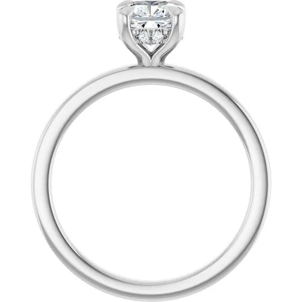 Claw-Prong Hidden Halo-Style Engagement Ring Image 2 Hudson Valley Goldsmith New Paltz, NY