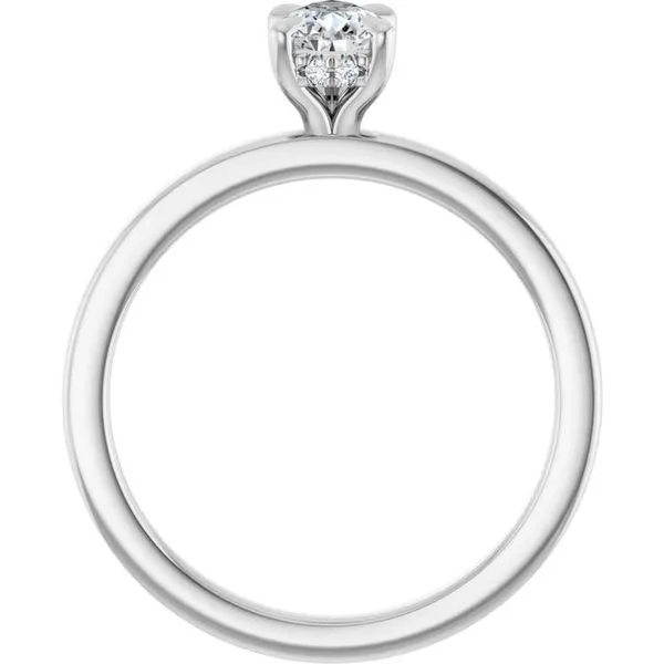 Claw-Prong Hidden Halo-Style Engagement Ring Image 2 Hudson Valley Goldsmith New Paltz, NY
