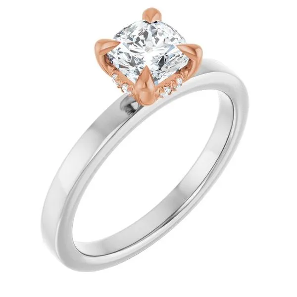Claw-Prong Hidden Halo-Style Engagement Ring Ocean View Jewelers Millville, DE