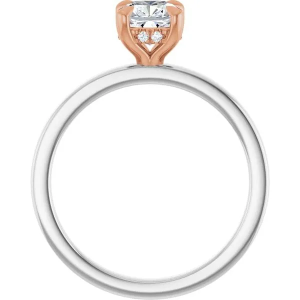 Claw-Prong Hidden Halo-Style Engagement Ring Image 2 Natale Jewelers Sewell, NJ