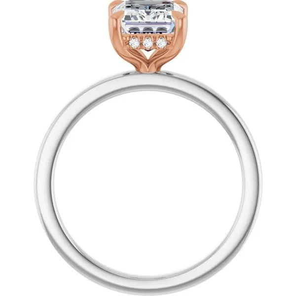 Claw-Prong Hidden Halo-Style Engagement Ring Image 2 Vulcan's Forge LLC KANSAS CITY, MO