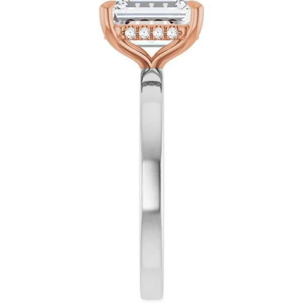 Claw-Prong Hidden Halo-Style Engagement Ring Image 4 Hudson Valley Goldsmith New Paltz, NY