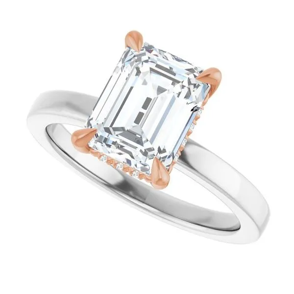 Claw-Prong Hidden Halo-Style Engagement Ring Image 5 Ocean View Jewelers Millville, DE