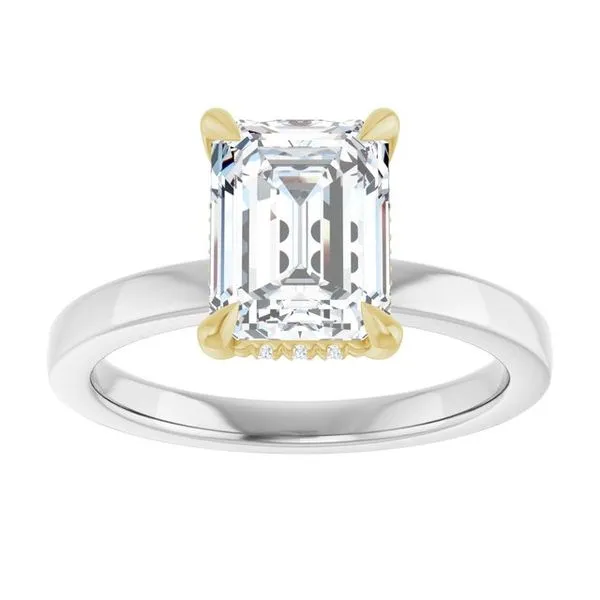 Claw-Prong Hidden Halo-Style Engagement Ring Image 3 Northwood Jewelers Northwood, OH