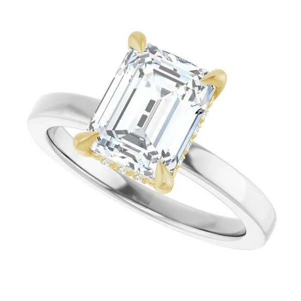 Claw-Prong Hidden Halo-Style Engagement Ring Image 5 Jimmy Smith Jewelers Decatur, AL