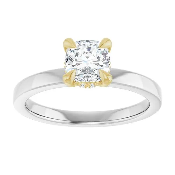 Claw-Prong Hidden Halo-Style Engagement Ring Image 3 Futer Bros Jewelers York, PA