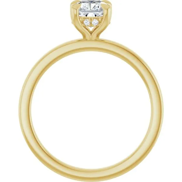 Claw-Prong Hidden Halo-Style Engagement Ring Image 2 Don's Jewelry & Design Washington, IA
