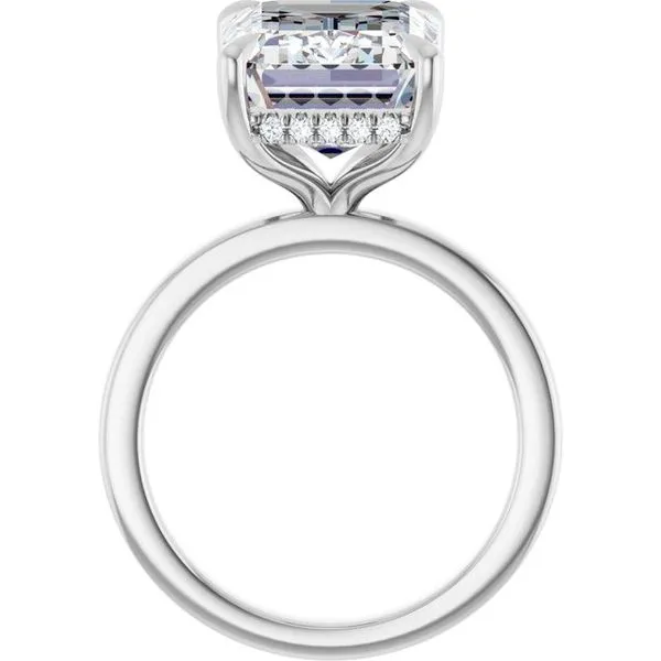 Claw-Prong Hidden Halo-Style Engagement Ring Image 2 Austin's Fine Diamonds & Jewelry Lyndhurst, NJ