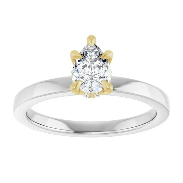 Claw-Prong Hidden Halo-Style Engagement Ring Image 3 Northwood Jewelers Northwood, OH