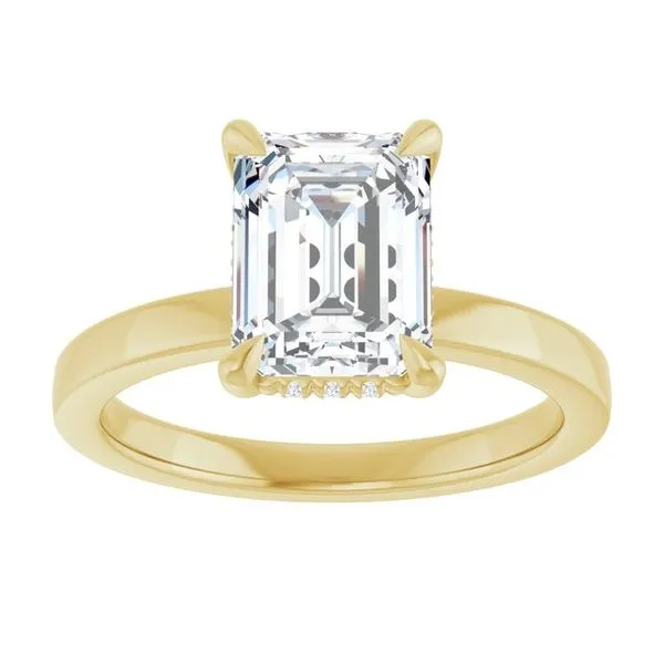 Claw-Prong Hidden Halo-Style Engagement Ring Image 3 Jimmy Smith Jewelers Decatur, AL