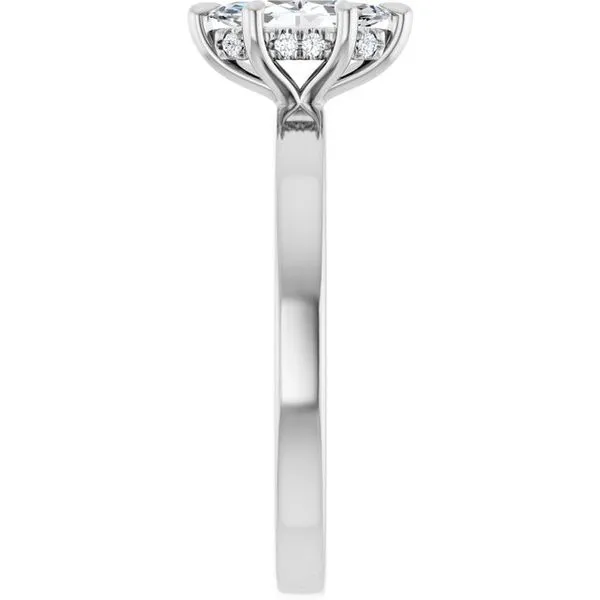 Claw-Prong Hidden Halo-Style Engagement Ring Image 4 Northwood Jewelers Northwood, OH