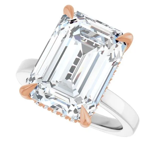 Claw-Prong Hidden Halo-Style Engagement Ring Image 5 Don's Jewelry & Design Washington, IA