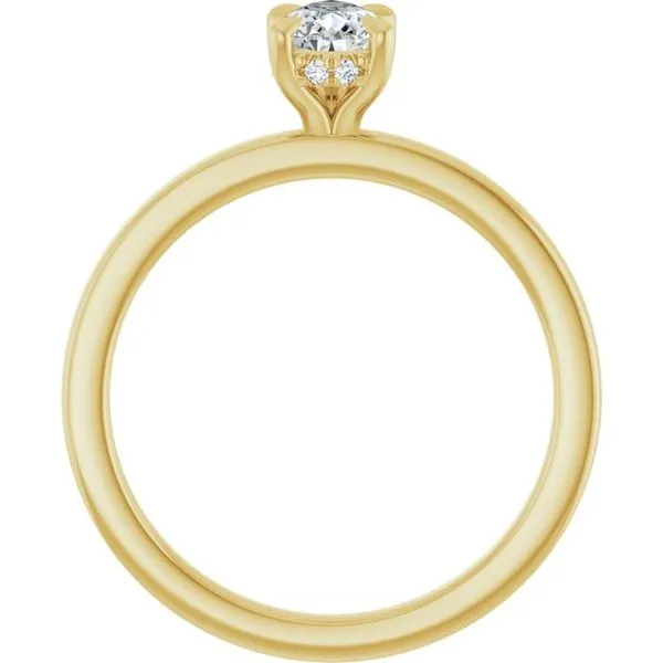 Claw-Prong Hidden Halo-Style Engagement Ring Image 2 Austin's Fine Diamonds & Jewelry Lyndhurst, NJ