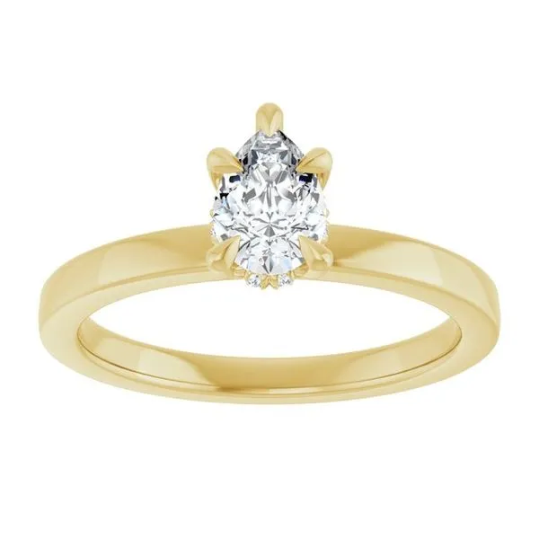 Claw-Prong Hidden Halo-Style Engagement Ring Image 3 JF Jones Jewelers Rochester, NY