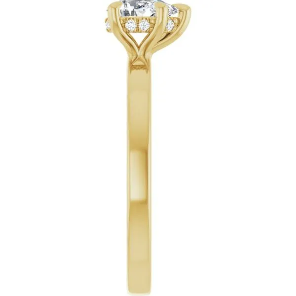 Claw-Prong Hidden Halo-Style Engagement Ring Image 4 Hudson Valley Goldsmith New Paltz, NY