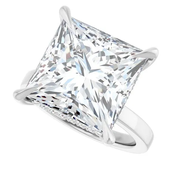 Claw-Prong Hidden Halo-Style Engagement Ring Image 5 Vulcan's Forge LLC KANSAS CITY, MO