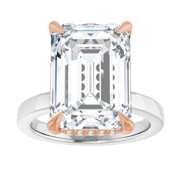 Claw-Prong Hidden Halo-Style Engagement Ring Image 3 Arezzo Jewelers Elmwood Park, IL